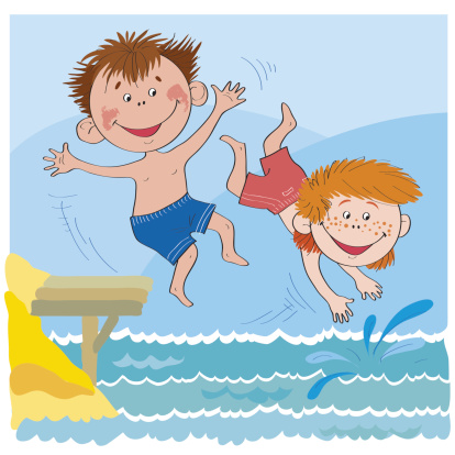 Jump into water clipart.