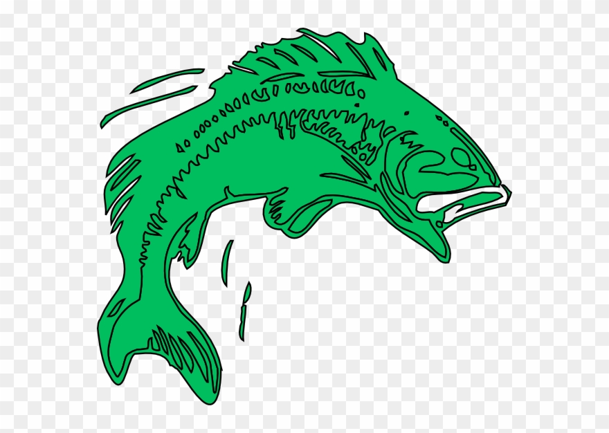 Bass Fish Green Clip Art At Vector Clip Art.