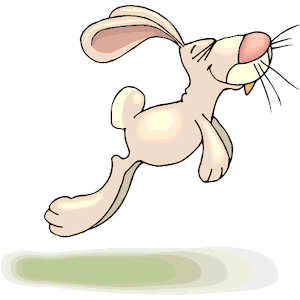 Hopping Bunny Clipart.