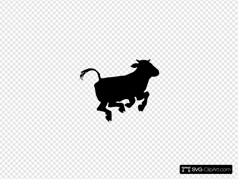Jumping Cow Clip art, Icon and SVG.