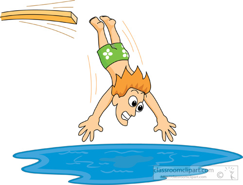 Jump into water clipart.