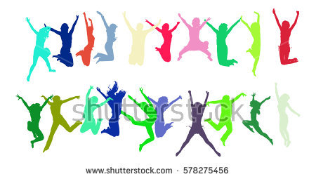 Jumping People Stock Images, Royalty.