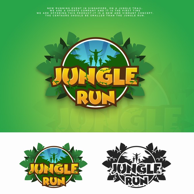 Active, vibrant and playful logo for brand new jungle trail.