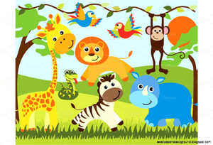 Jungle Theme Baby Shower Clipart.