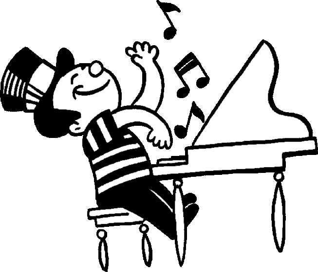 Piano Player Clip Art.