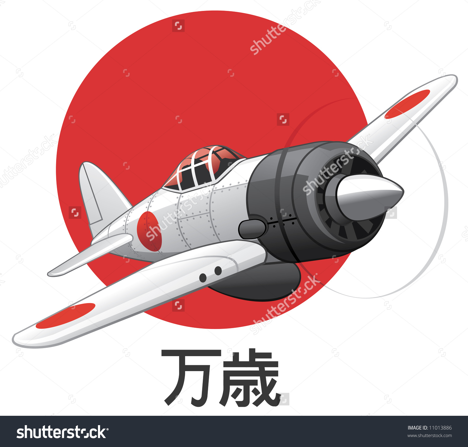 Стикеры японские самолеты