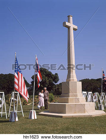 Stock Photo of Thailand, Kanchanaburi, War Graves htn1623.
