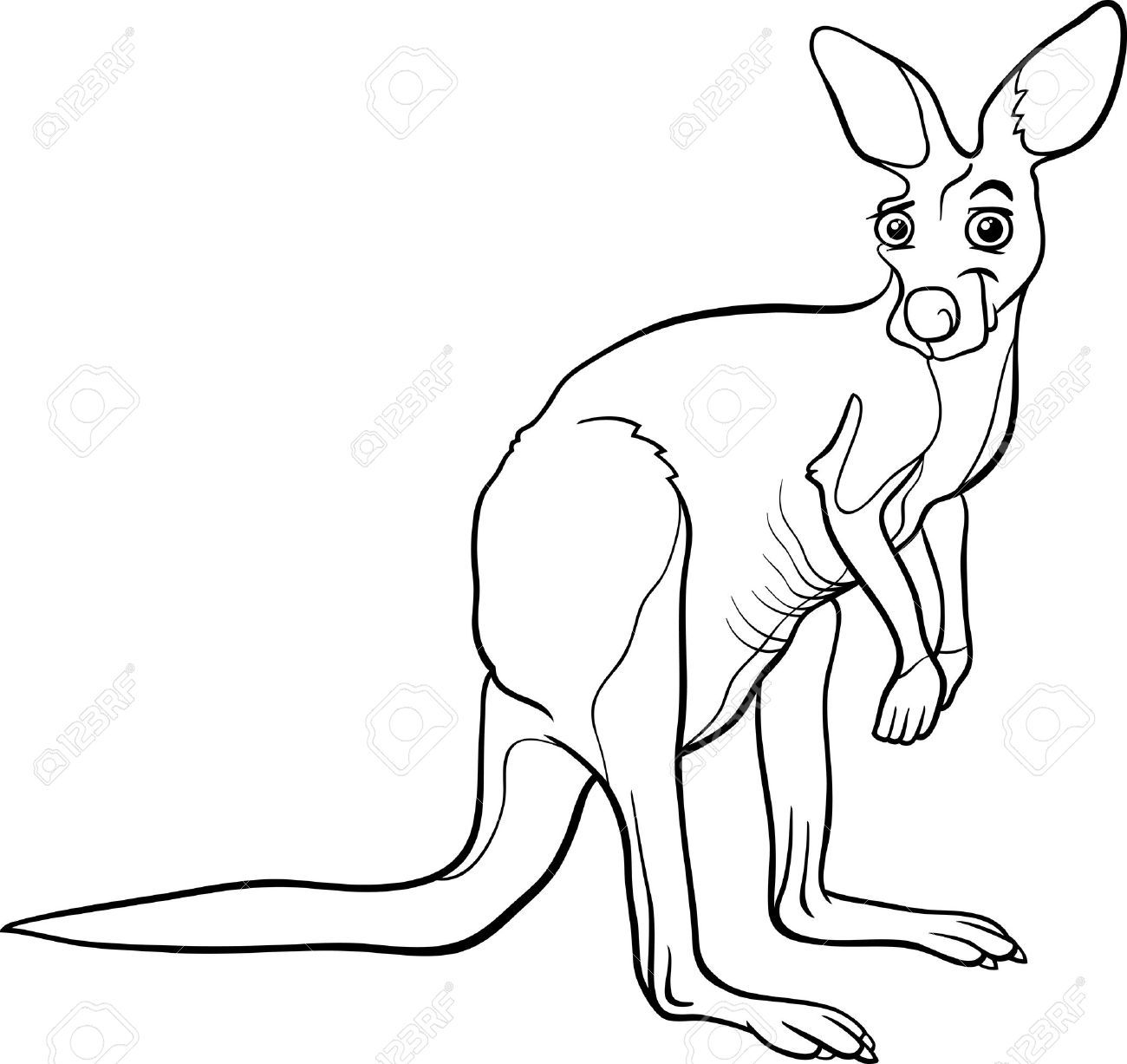 Kangaroo clipart black and white 1 » Clipart Portal.