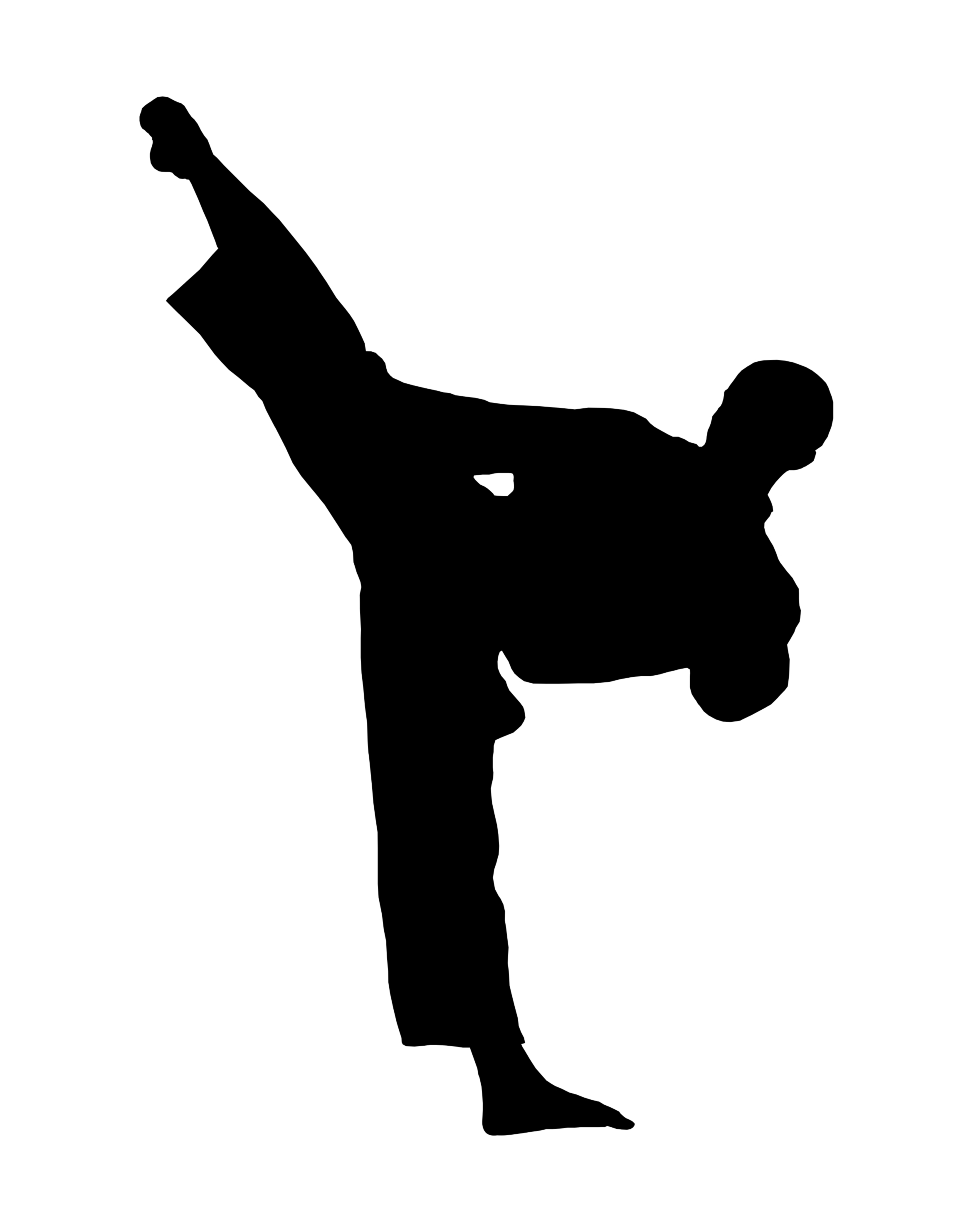 Free Karate Clipart Black And White, Download Free Clip Art.
