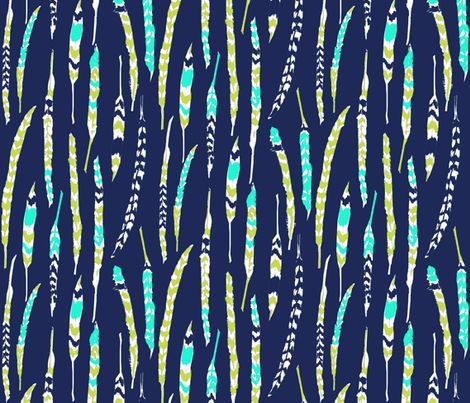 striped feathers fabric by katarina on Spoonflower.