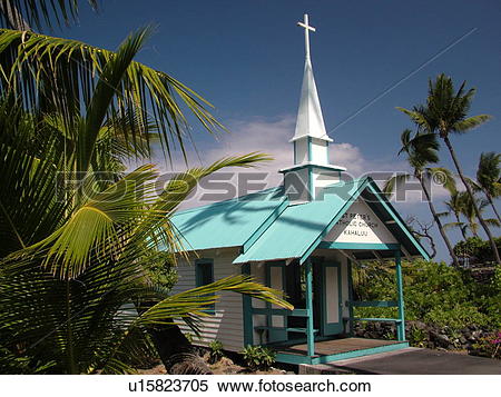 Stock Image of Keauhou, Big Island, Island of Hawaii, HI, Hawaii.