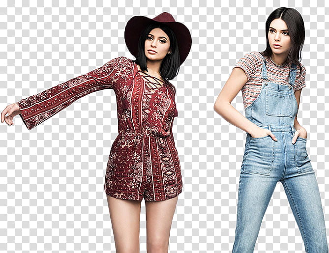 Ft Kylie and Kendall Jenner transparent background PNG.