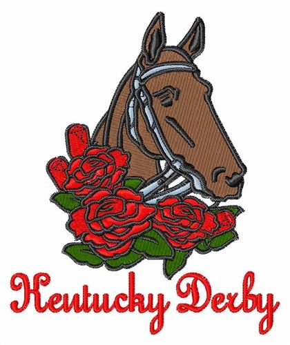 Kentucky Derby Embroidery Design.
