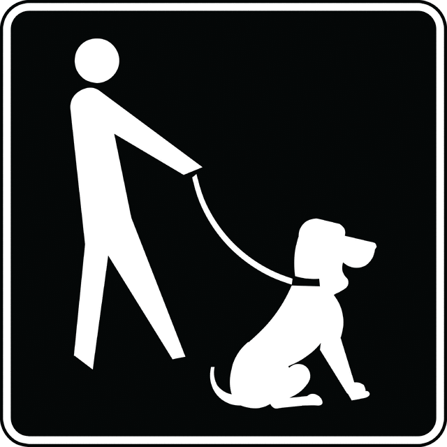Leashed Pets, Black and White.