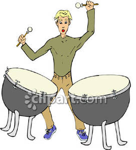 Playing Kettle Drums.