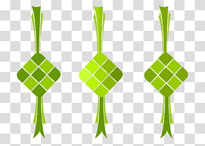 Ketupat , ketupat, green kite logo transparent background PNG.