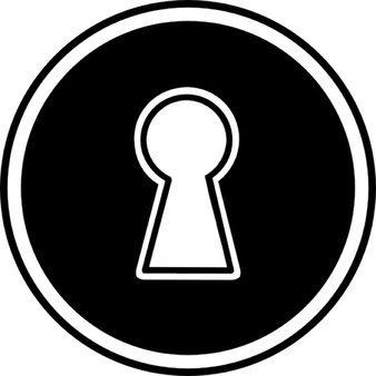 Key in keyhole Icons.