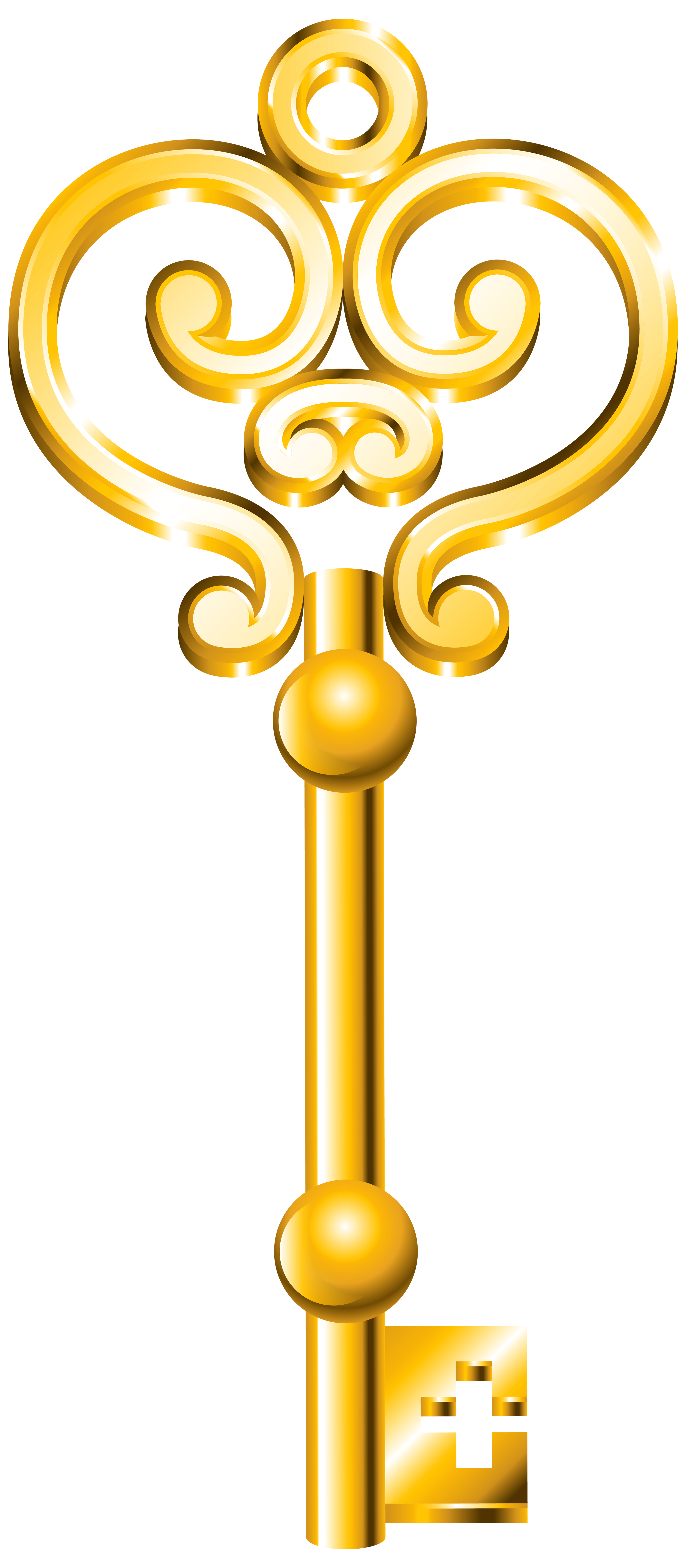 Golden Key PNG Clip Art.