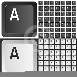 Computer Keyboard Clipart Black And White.