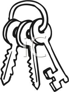 Key Clip Art Black and White.