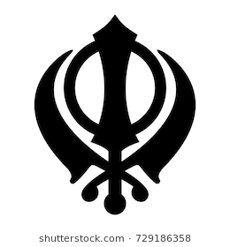 Khanda Sikh Icon Isolated On White Backg #14612.