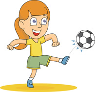 Kicking Soccer Ball Clipart.