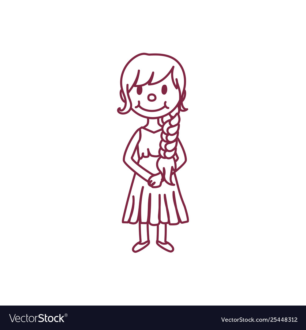 Cute cartoon kid child clipart.