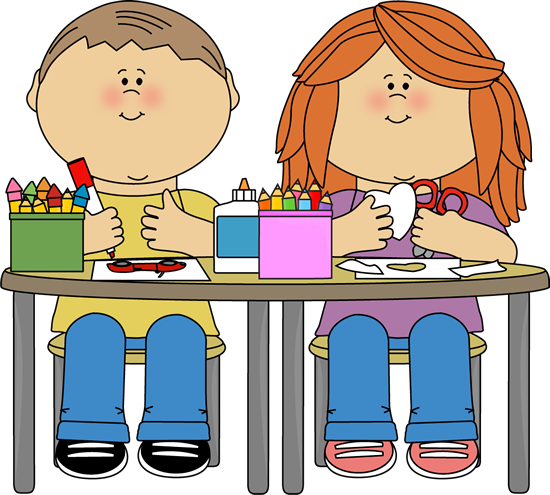 Kid Sitting At Table Clipart 5 