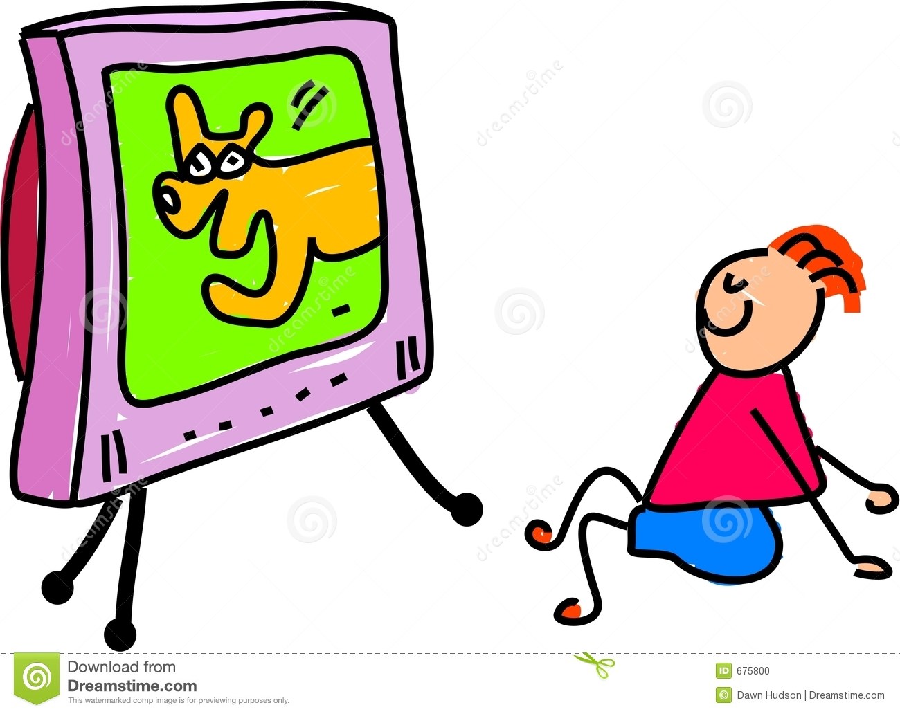 Kid watching tv clipart 2 » Clipart Portal.