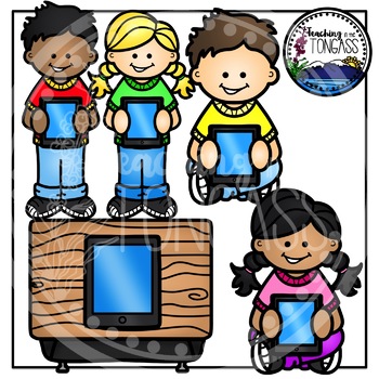 Kids iPad Clipart.