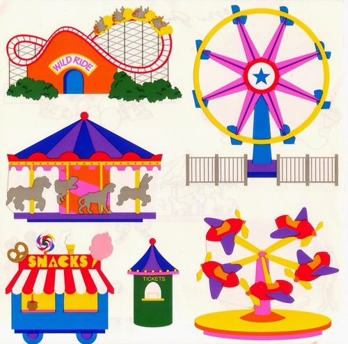 Mrs Grossman's Kids Carnival Rides Roller Coasters 25 Sheets.