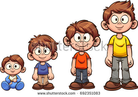 Child Growing Up Clipart.