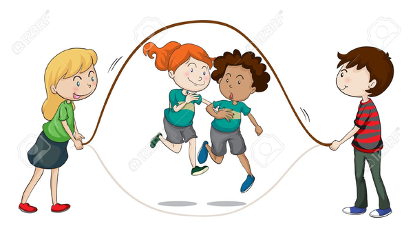 Children Jumping Rope Clipart.