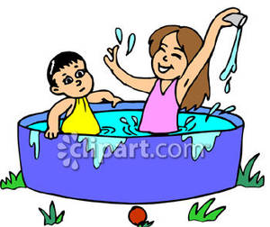 kids playing in water clipart - Clipground