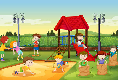 1,548 Kids Playing Outside Cliparts, Stock Vector And Royalty Free.