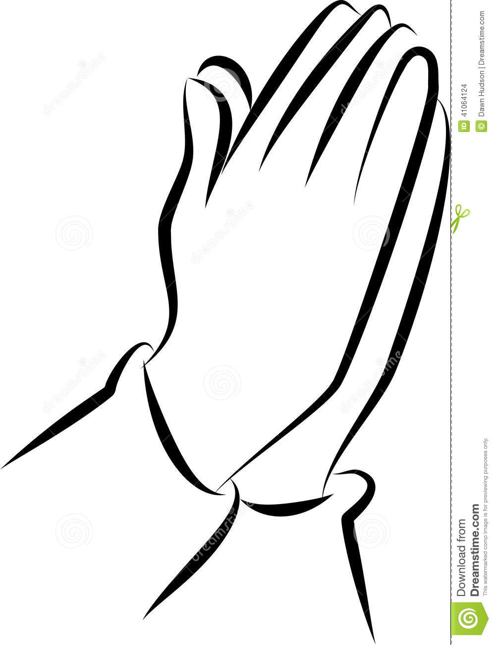 1744 Praying Hands free clipart.