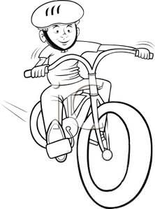 Free Clipart Of Kids Riding Bikes.