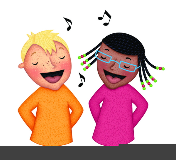 Clipart Of Kids Singing.