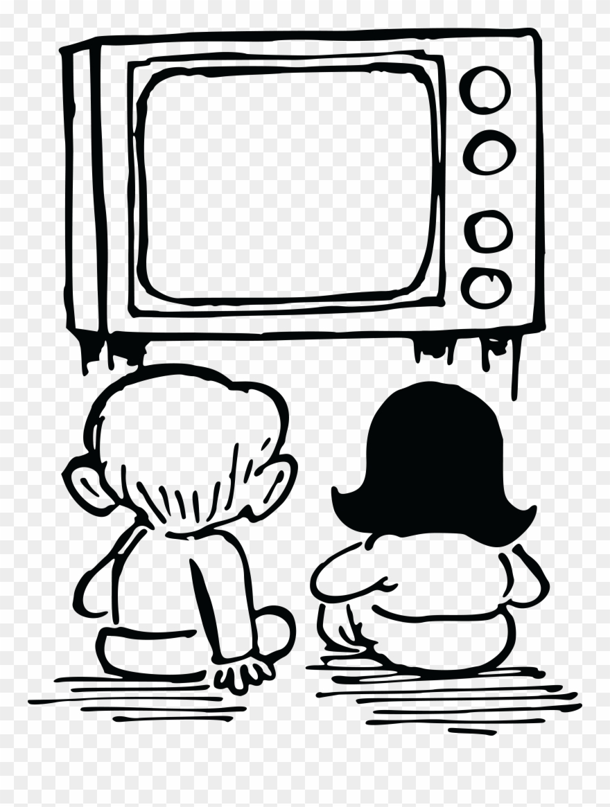 Free Clipart Of Kids Watching Tv.