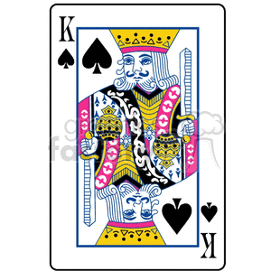 King of spades clipart. Royalty.
