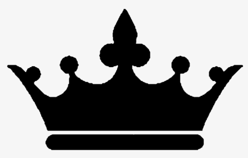 Free King Crown Black And White Clip Art with No Background.