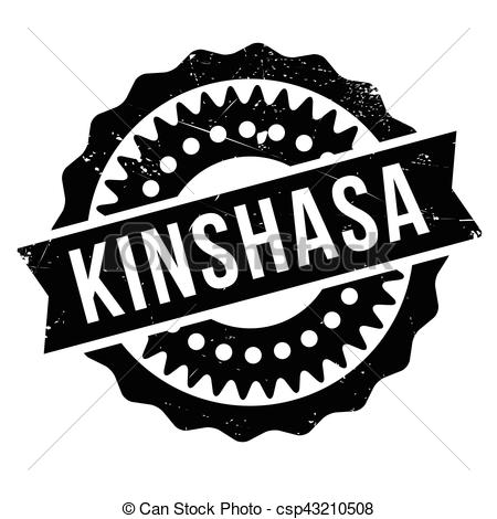 Vector Clipart of kinshasa, timbre, caoutchouc, grunge.