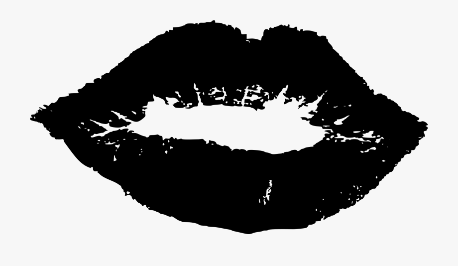Lips Black And White Clipart Kiss Lips.