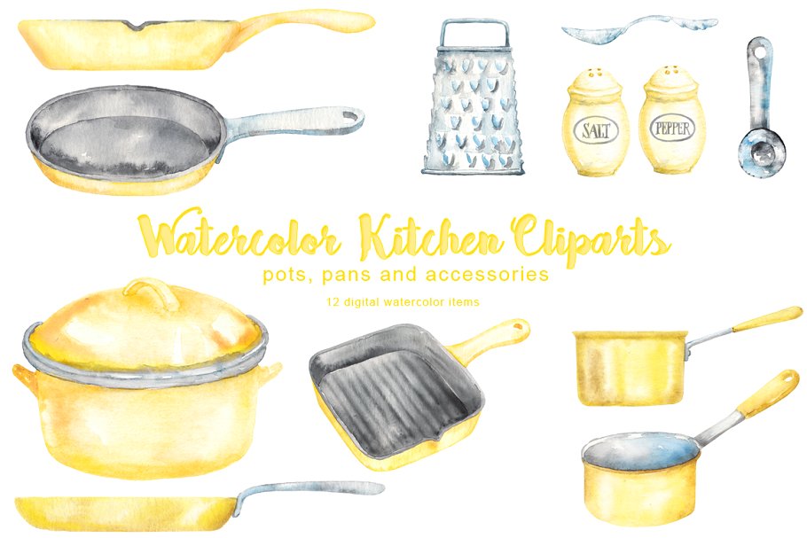 Yellow Kitchen Cliparts.