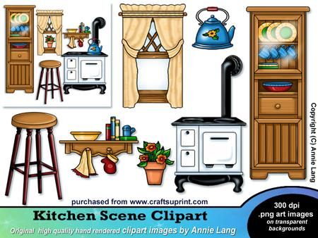 9089 Kitchen free clipart.