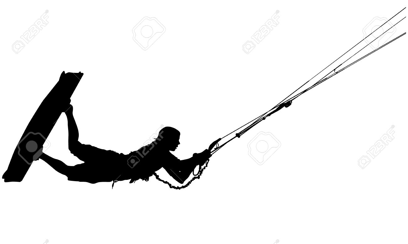 Wakeboard Silhouette Royalty Free Cliparts, Vectors, And Stock.