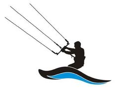 Kite surfing clipart.