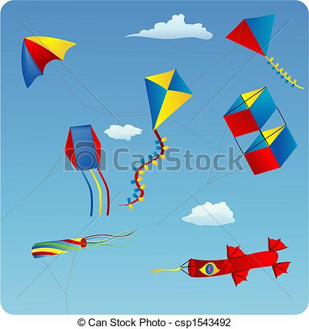 Clip Art of kites.