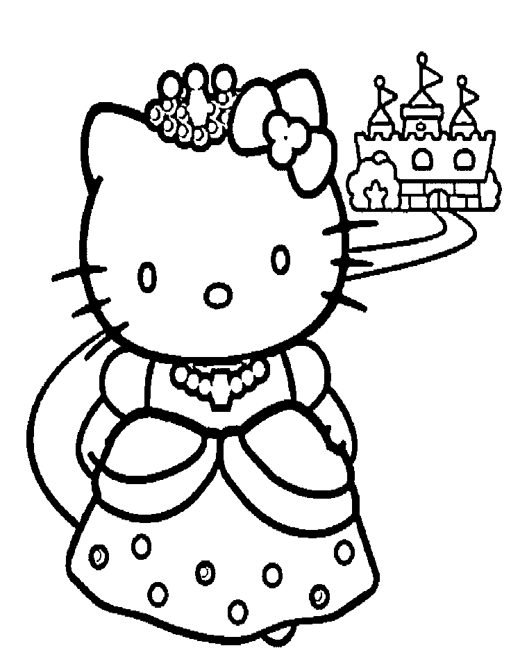 Hello Kitty Black And White Clip Art.