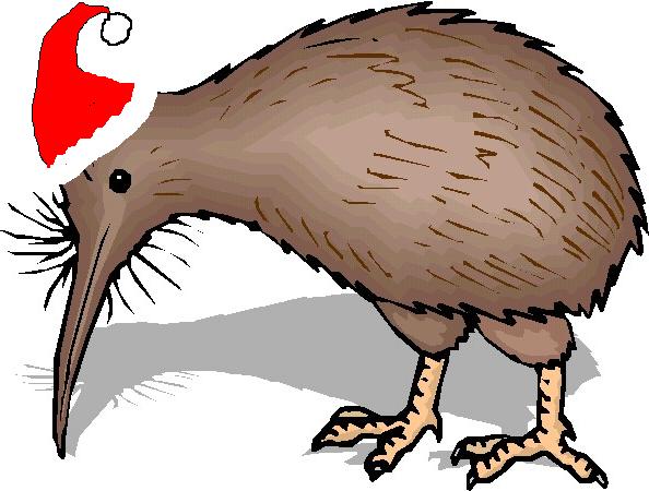 Kiwi Christmas Clip Art.